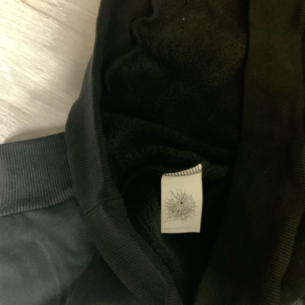 sp5der Black Pullover Hoodie with Arched Logo - Picture 6 of 7